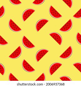vector print of watermelons. seamless watermelons. pattern on clothing or print