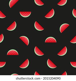 vector print of watermelons. seamless watermelons. pattern on clothing or print