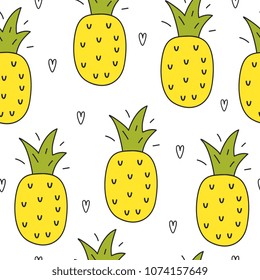 Vector print wirh pineapple and watermelon