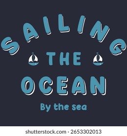 VECTOR IMPRESO CON ESCRITOS SOBRE EL TEMA MARINERO