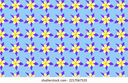 vector print, yellow and purple flowers