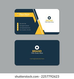 Vector printable editable horizontal and vertical double sided corporate business card template