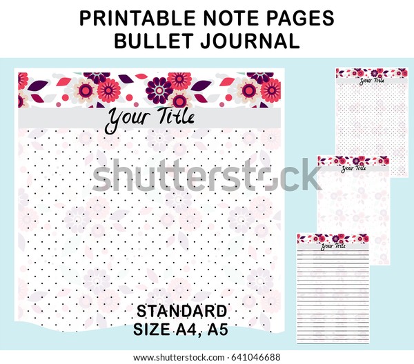 Notes print. Printable Notes for Diary.