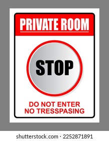 Vector printable notice board private property