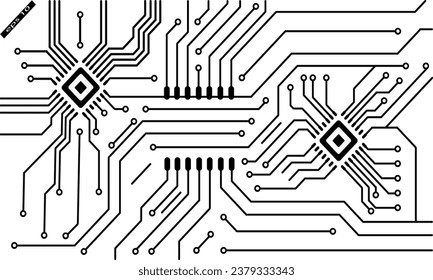 vector of printed circuit board or pcb suitable for tecnology background element and wallpaper