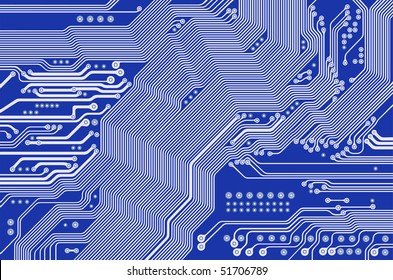 Vector printed circuit - motherboard - technology abstract