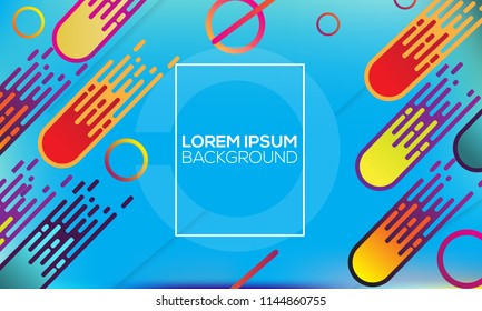 Vector printed cover template with abstract colorful shapes
