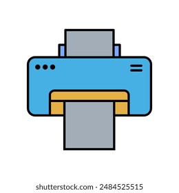 Vector printed icon of colored symbols.