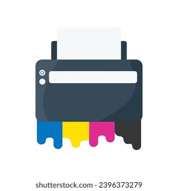 Vector printer with cmyk colors 