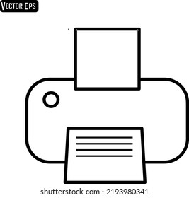 vector printer icon illustration on white background..eps
