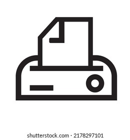 Vector printer icons. simple flat logo. White background illustration.