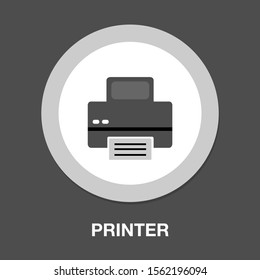 ilustración de impresora vectorial aislada - icono de impresión, símbolo de impresión de documento