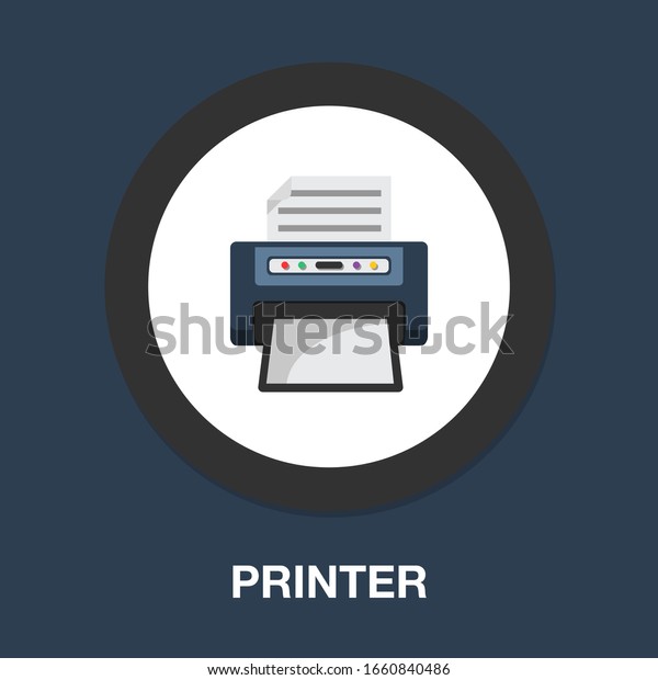 ベクタープリンターイラスト 印刷アイコン ドキュメントの印刷記号シンボル のベクター画像素材 ロイヤリティフリー