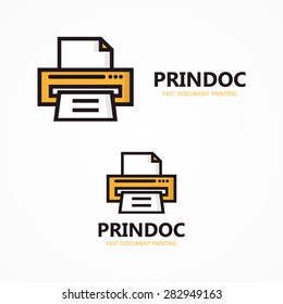 Vector printer logo or icon