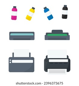  Impresoras vectoras con cartuchos y tinta de color