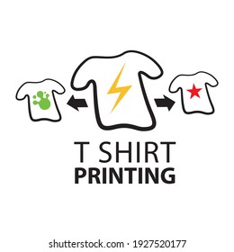 Vector printing house logo, printing on T-shirts
