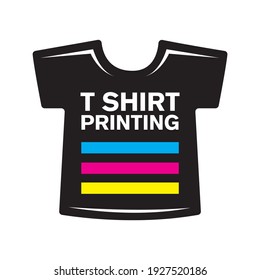 Vector printing house logo, printing on T-shirts
