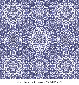 Vector printing on fabric, clothes. hand painted ethnic floral pattern mandala, leaves, circles, swirls. Seamless abstract flowers. decorative elements for design. EPS 10