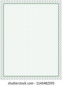 Vector printing paper note with dotted sheet for bullet journal. Optimal A4 size. Paper for notebook, diary, planners, letters, notes. Flourish background with flowers, leaves, punch pastel colors