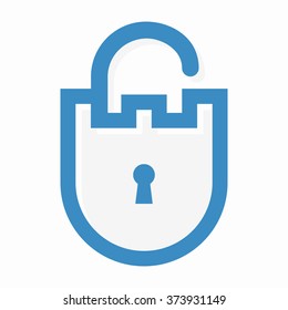 Vector privacy lock logo 