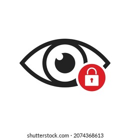 vector privati eye icon in flat style