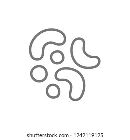 Vector probiotics bacteria line icon. Symbol and sign illustration design. Isolated on white background