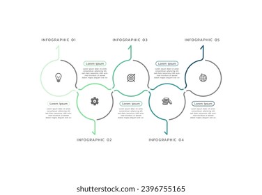 Vector process business infographic template design