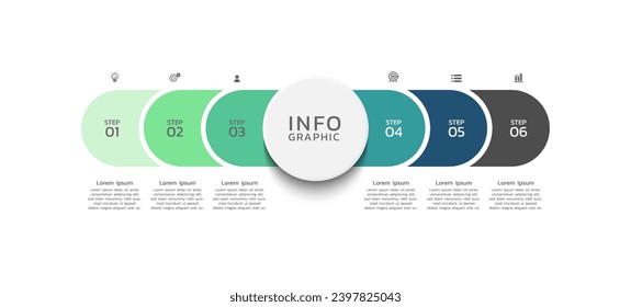 Vector process business infographic template design