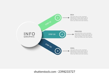 Vector process business infographic template design