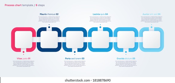 Vector process chart design, modern template for creating infographics, presentations, reports, visualizations.