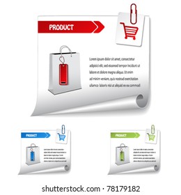 Vector product banner for web