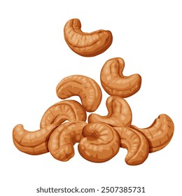 Vector product  cashew nuts icon.  Illustration of food cashew nuts in flat minimalism style.Vector eps 10. perfect for design elements