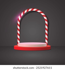 Vector del producto Anuncio de podio para evento de Navidades.