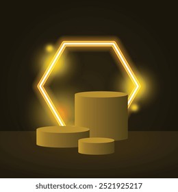 Vector of product podium banner design. 