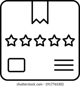 Vector Product Rating Outline Icon Design
