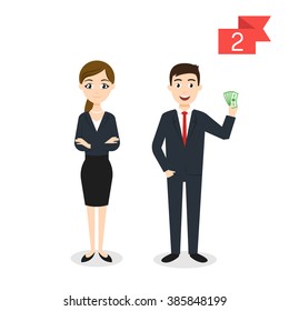 Vector Profession Characters Man Woman Businessman Stock Vector ...