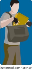 Vector profession series. Delivery man.