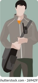 Vector profession series. Delivery man.