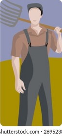 Vector profession series. Farmer. Check my portfolio for much more of this series as well as thousands of similar and other great vector items.