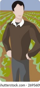 Vector profession series. Farmer. Check my portfolio for much more of this series as well as thousands of similar and other great vector items.
