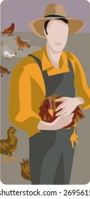 Vector profession series. Farmer. Check my portfolio for much more of this series as well as thousands of similar and other great vector items.