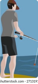 Vector profession series. Fisher. Check my portfolio for much more of this series as well as thousands of similar and other great vector items.