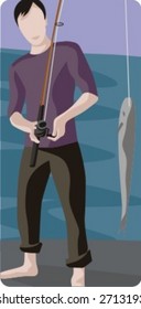 Vector profession series. Fisher. Check my portfolio for much more of this series as well as thousands of similar and other great vector items.