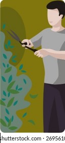 Vector profession series. Gardener. Check my portfolio for much more of this series as well as thousands of similar and other great vector items.