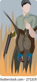 Vector profession series. Hunter. Check my portfolio for much more of this series as well as thousands of similar and other great vector items.