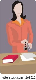 Vector profession series. Lawyer in the court. Check my portfolio for much more of this series as well as thousands of similar and other great vector items.