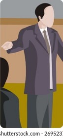 Vector profession series. Lawyer working on a case. Check my portfolio for much more of this series as well as thousands of similar and other great vector items.