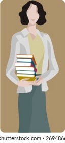 Vector profession series. Librarian. Check my portfolio for much more of this series as well as thousands of similar and other great vector items.