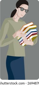 Vector profession series. Librarian. Check my portfolio for much more of this series as well as thousands of similar and other great vector items.