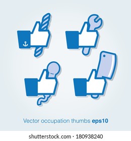 Vector profession thumbs